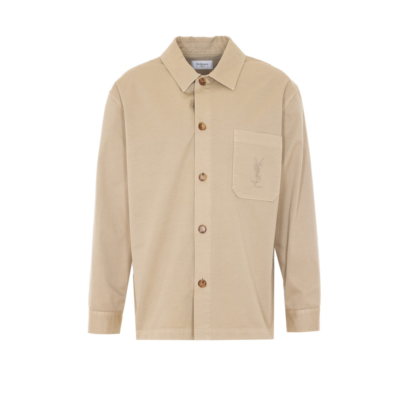 Saint Laurent Men Cassandre Monogram Logo Overshirt SAINT LAURENT