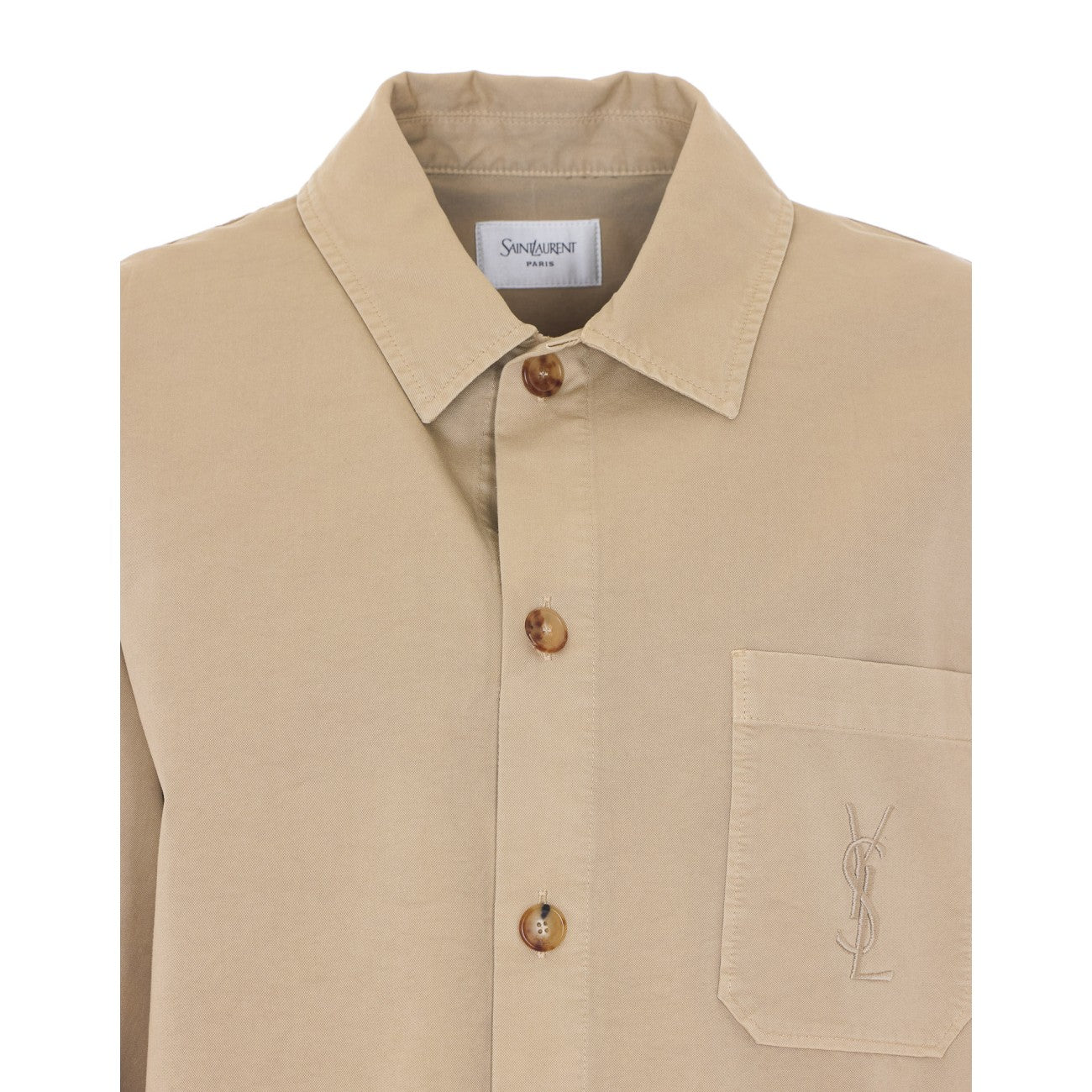 Saint Laurent Men Cassandre Monogram Logo Overshirt SAINT LAURENT