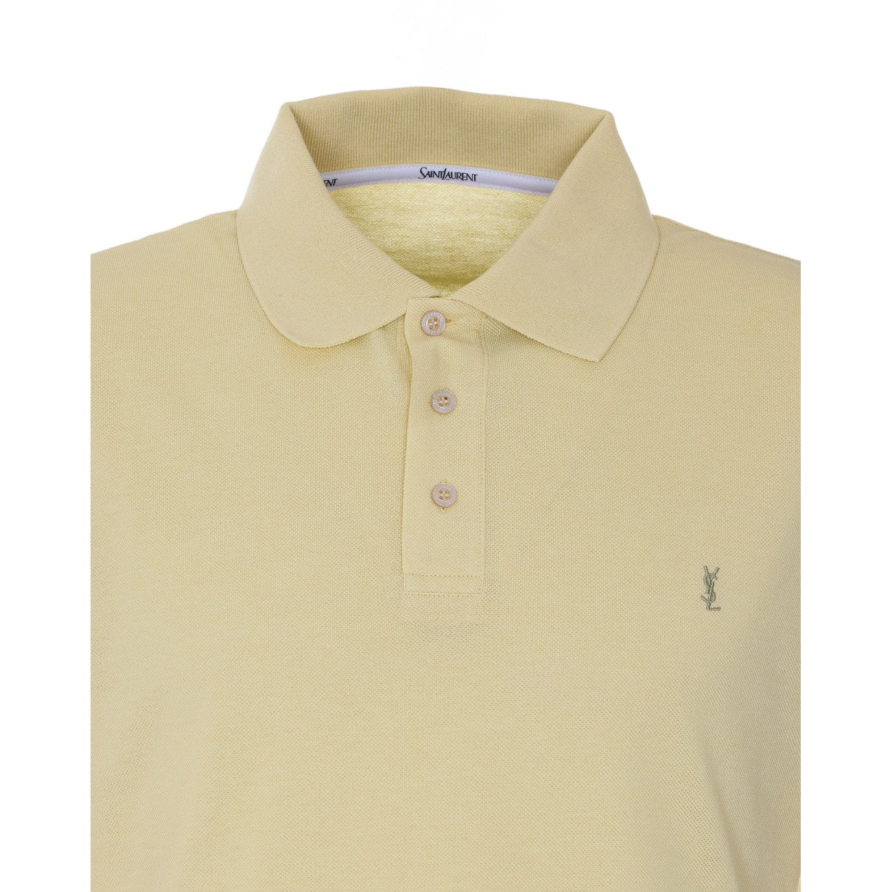 Saint Laurent Men Cassandre Piquet Polo SAINT LAURENT