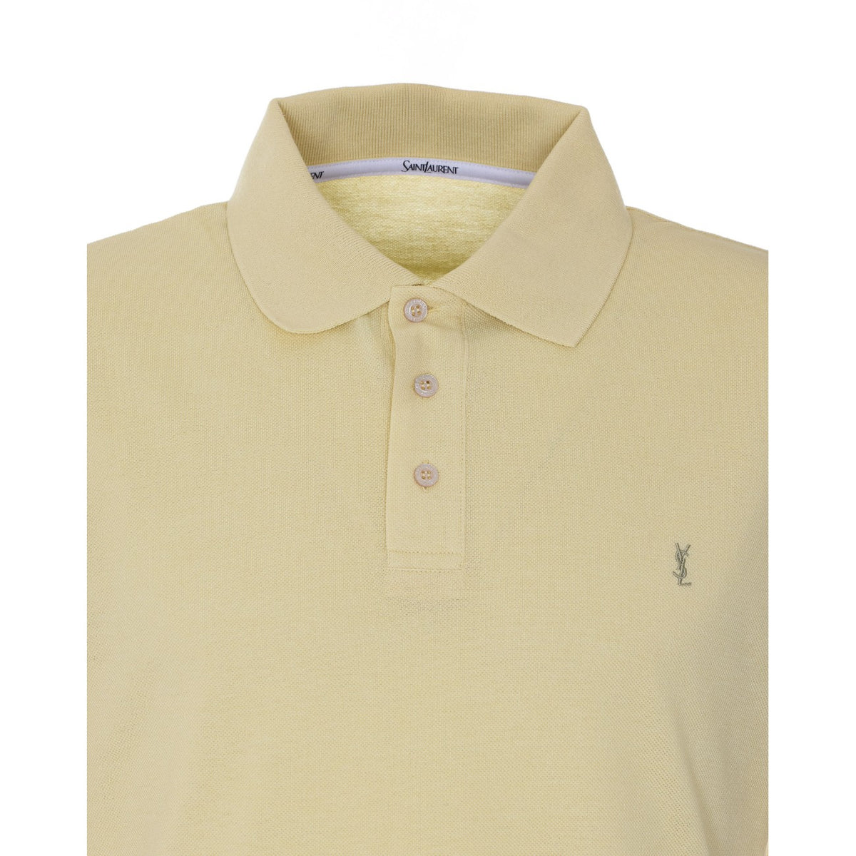 Saint Laurent Men Cassandre Piquet Polo SAINT LAURENT