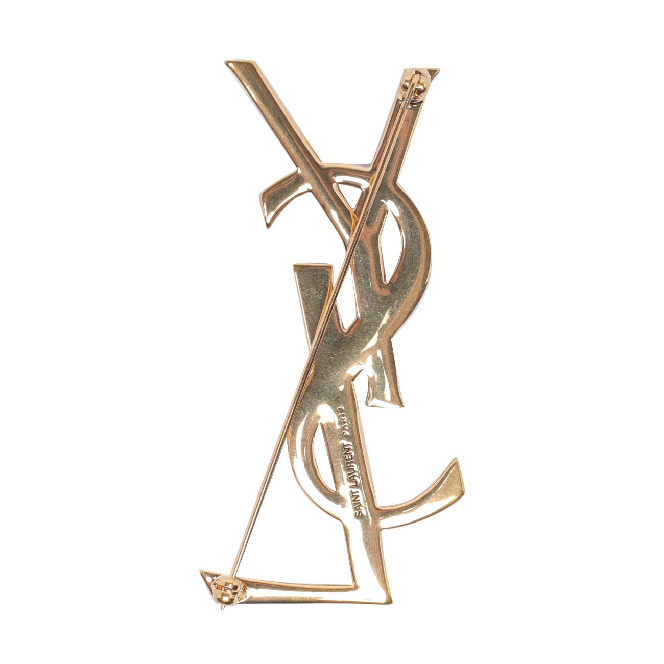 Saint Laurent Women Cassandre Snake Brooch SAINT LAURENT