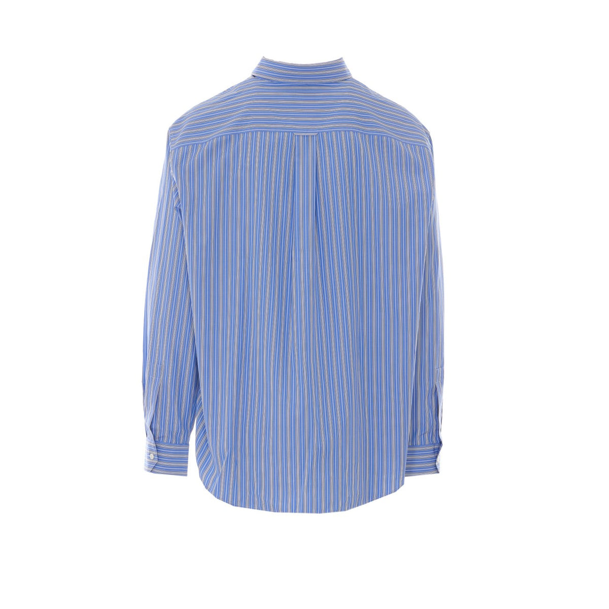Saint Laurent Men Cassandre Striped Cotton Poplin Shirt SAINT LAURENT
