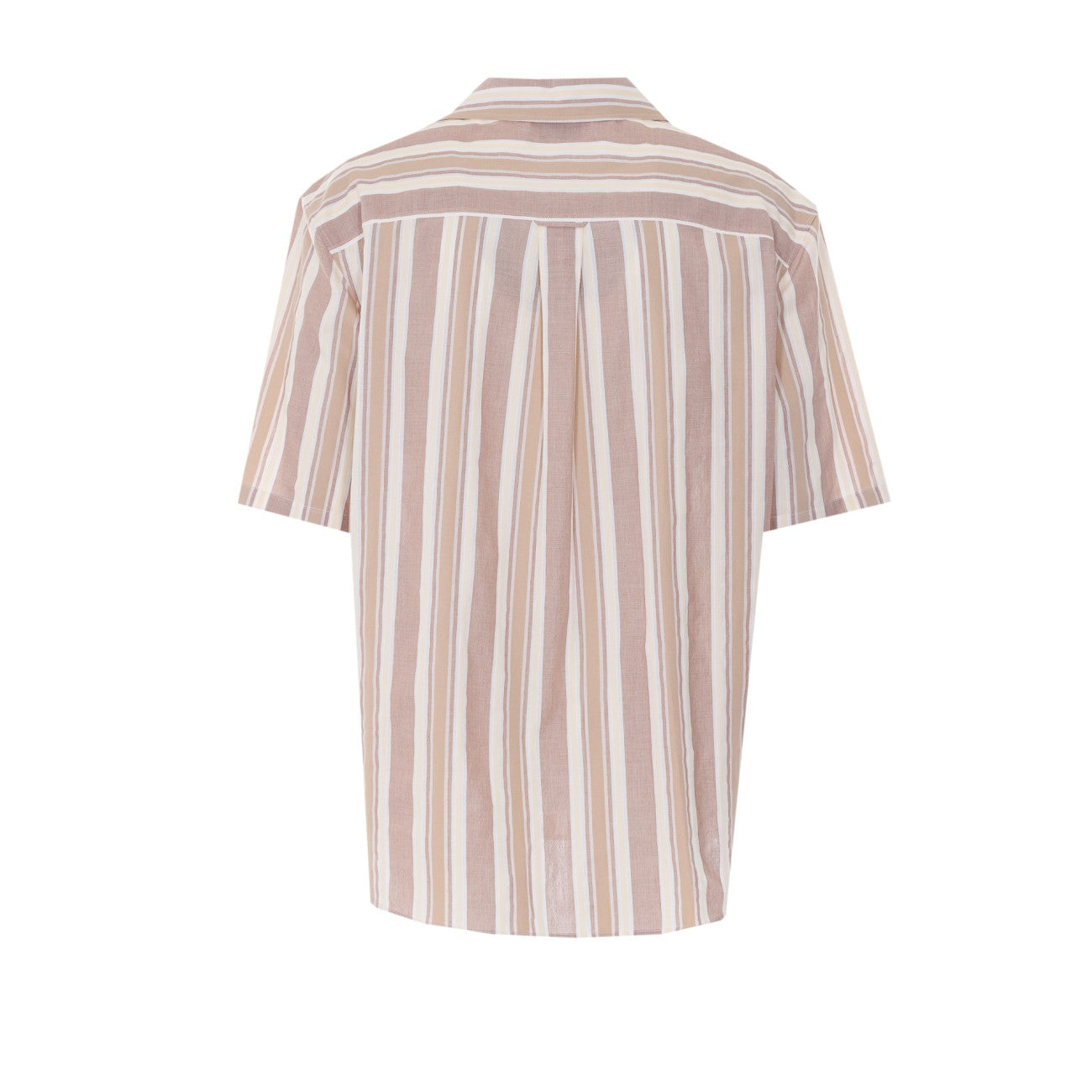 Saint Laurent Men Cassandre Striped Short Sleeves Shirt SAINT LAURENT