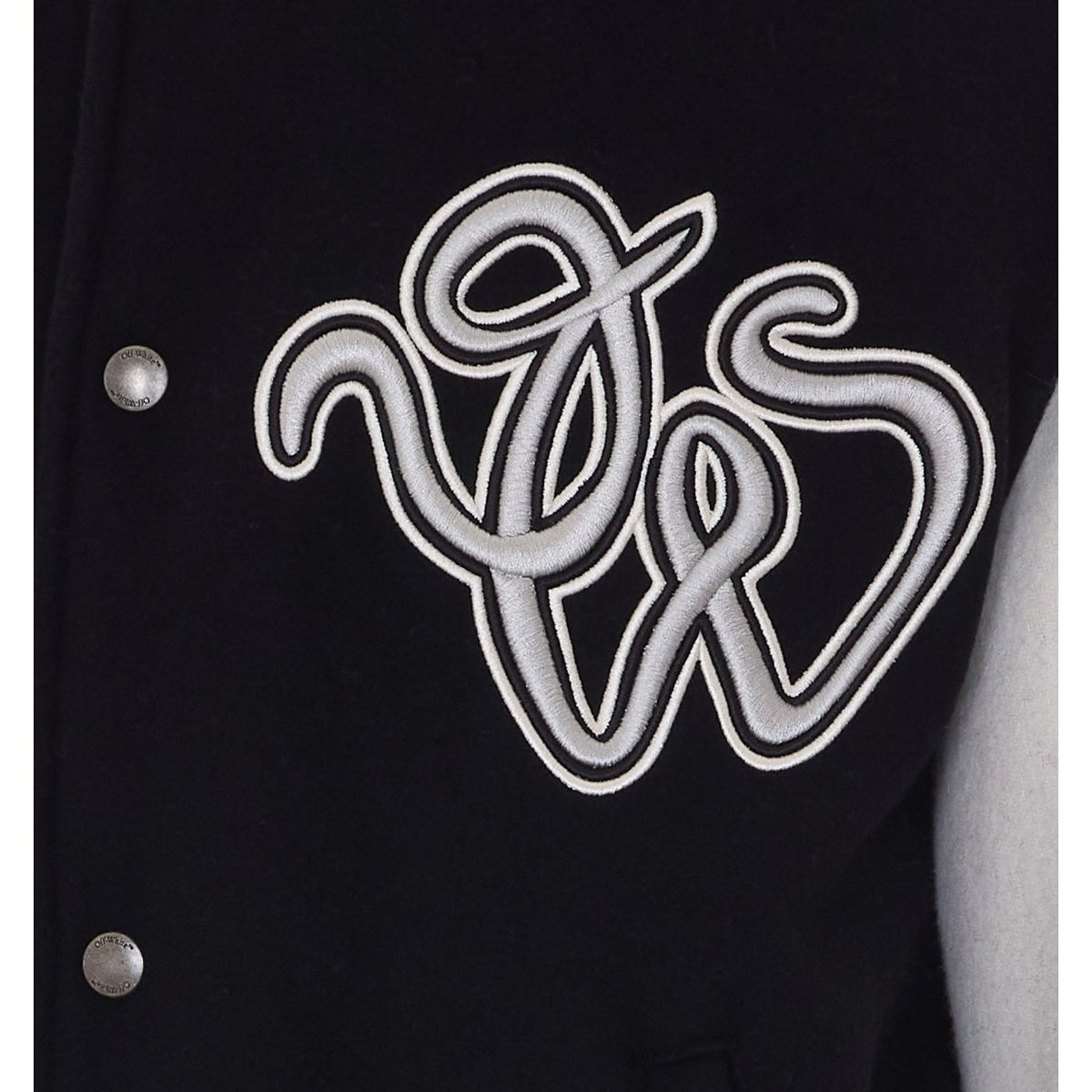 Off White Men Cat Off Wool Regular Varsity Jacket OFF-WHITE