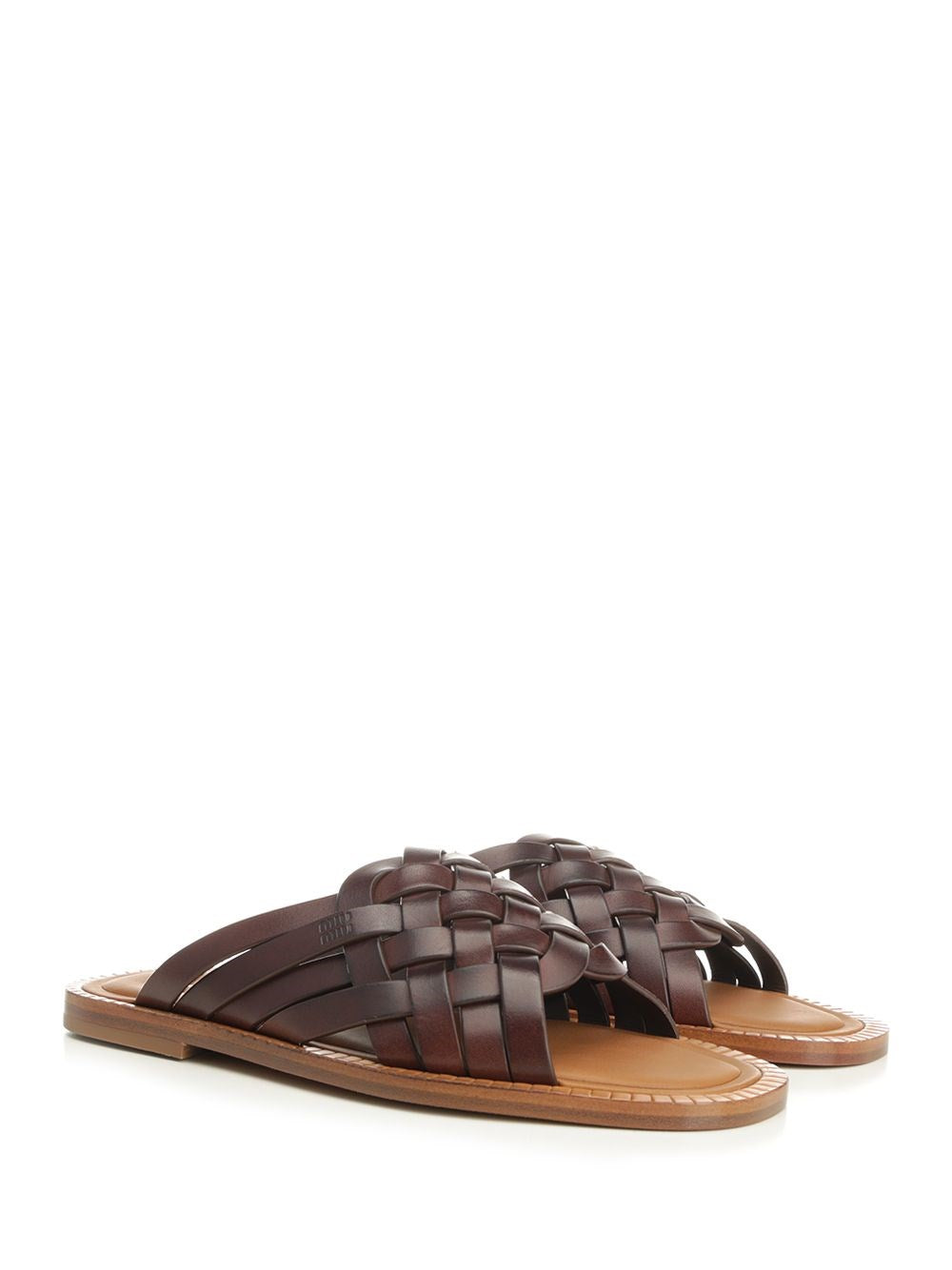 Miu Miu Women Leather Sandals MIU MIU