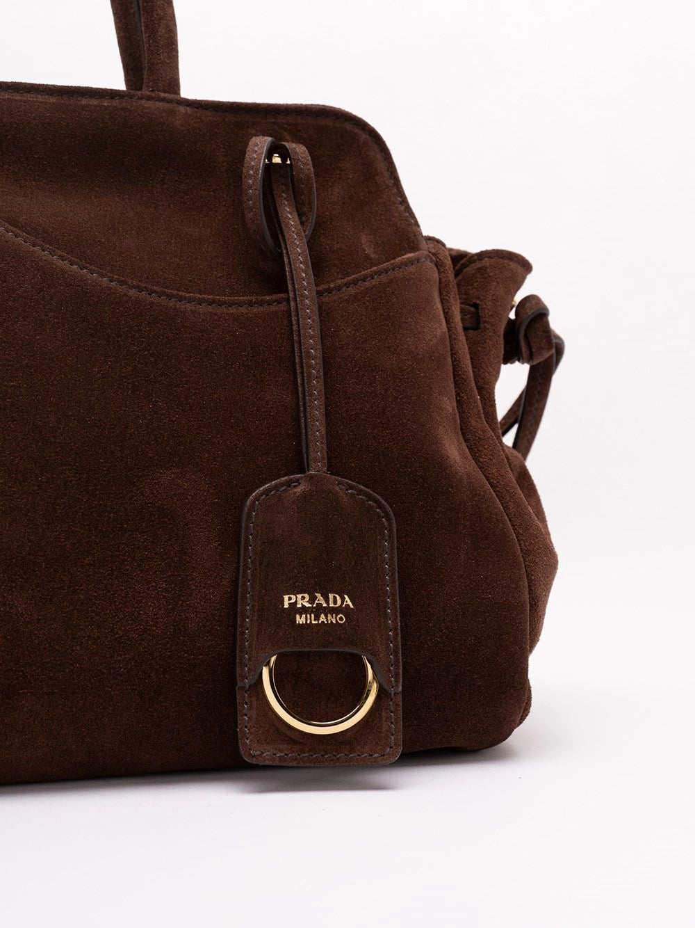 Prada Women Prada Allusion Large Suede Bag PRADA