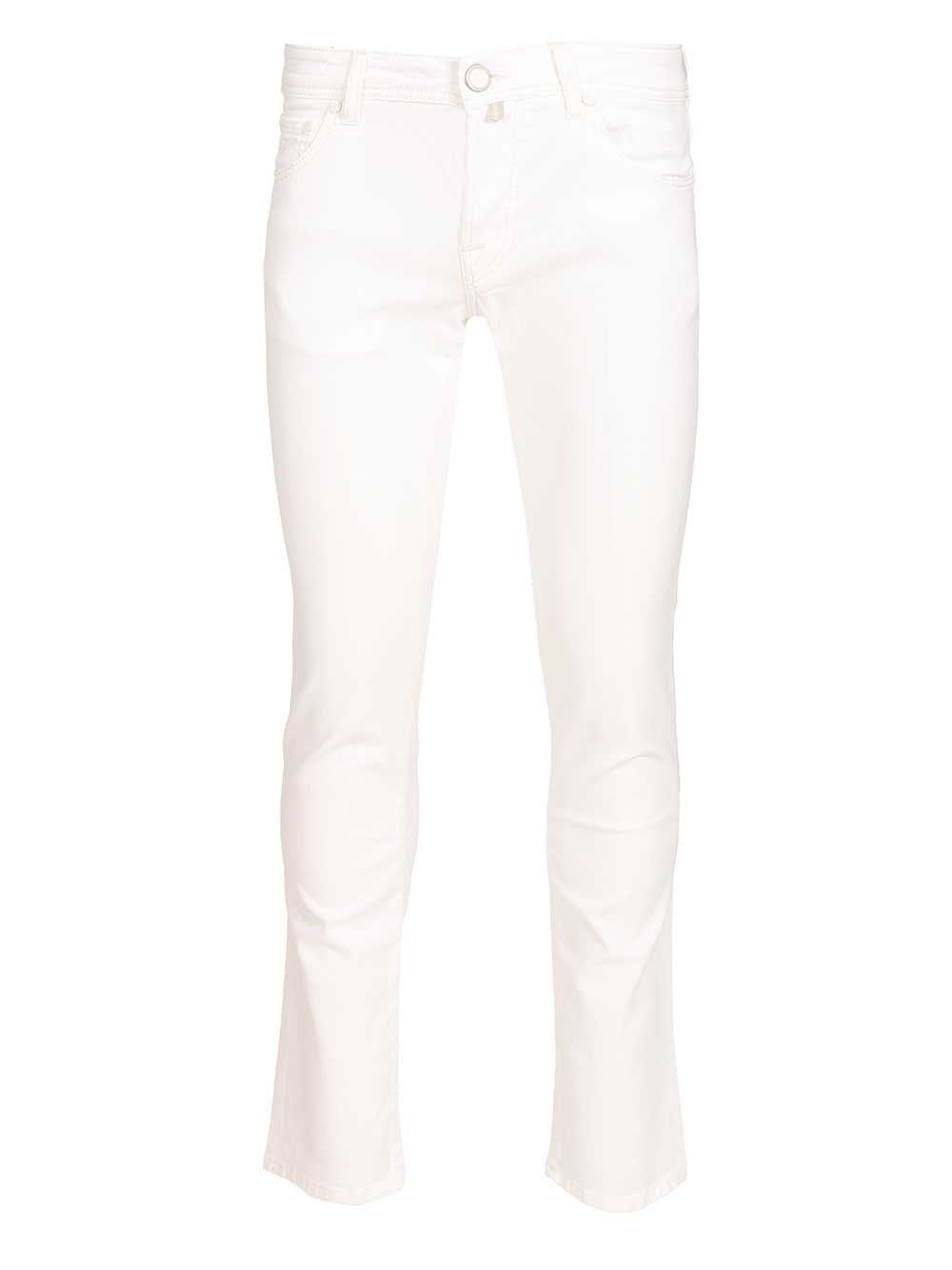 Jacob Cohen Men Pant 5 Pkt Slim Fit Nick L1 Salpa Bianca 9 Oz JACOB COHEN