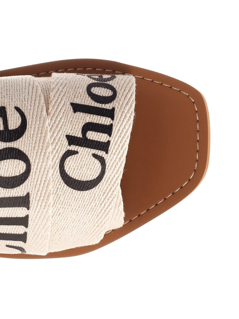 Chloe' Women Ivory "Woody" Flat Sandal CHLOE