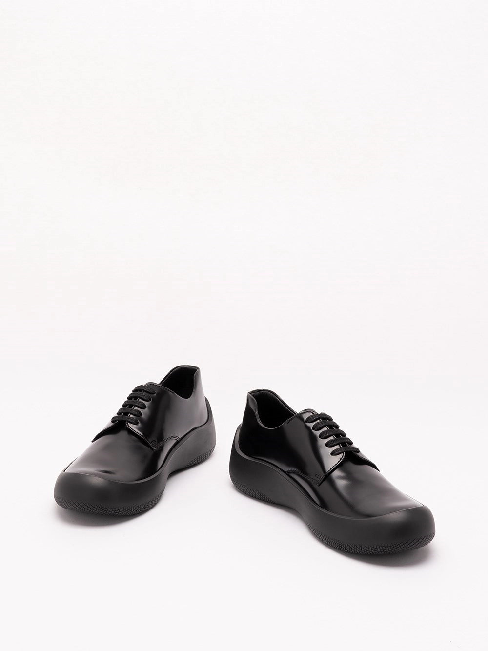 Prada Men Brushed Leather Laced Shoes PRADA
