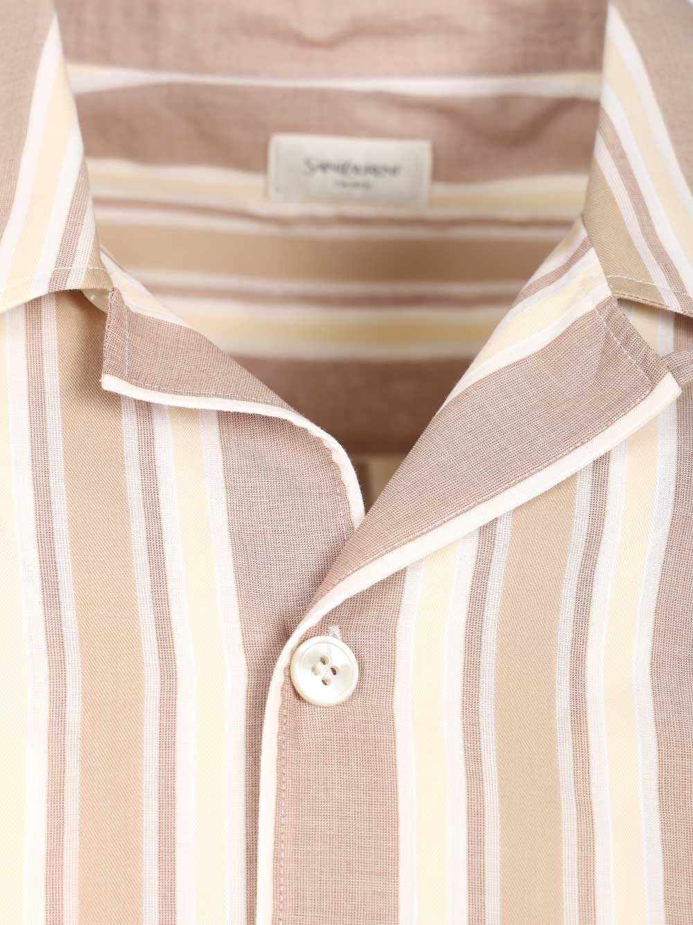 Saint Laurent Men Striped Cotton Shirt SAINT LAURENT