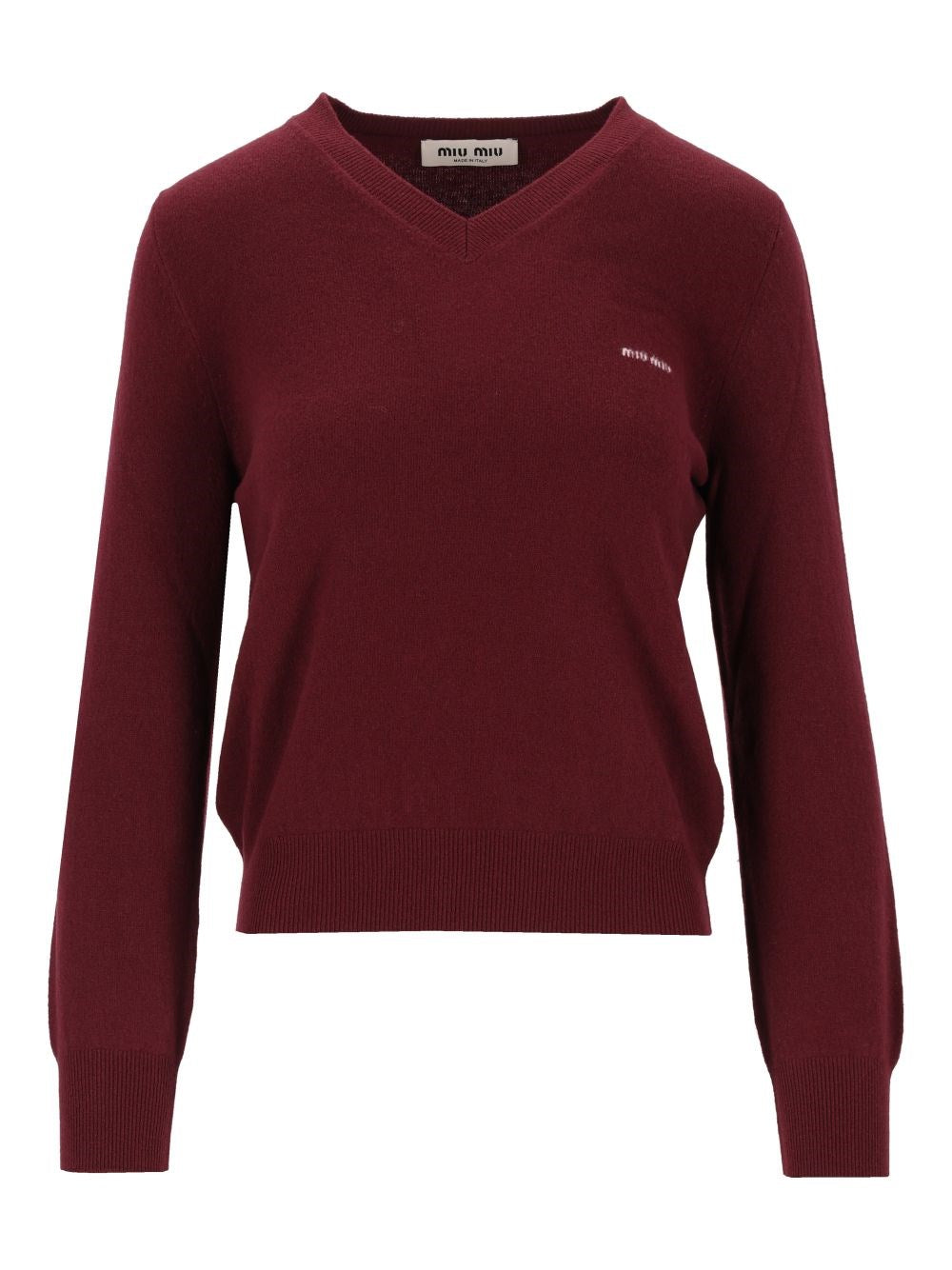 Miu Miu Women V-Neck Wool Sweater MIU MIU