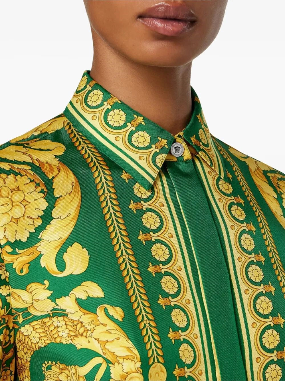 Versace Women Formal Shirt With `Baroque Heritage` Print VERSACE