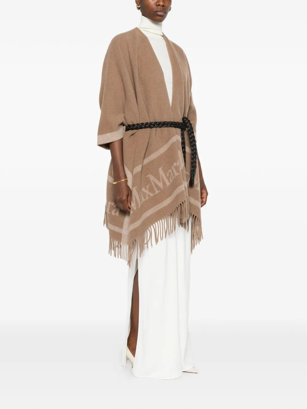 Max Mara Women Jacquard Wool Poncho MAX MARA