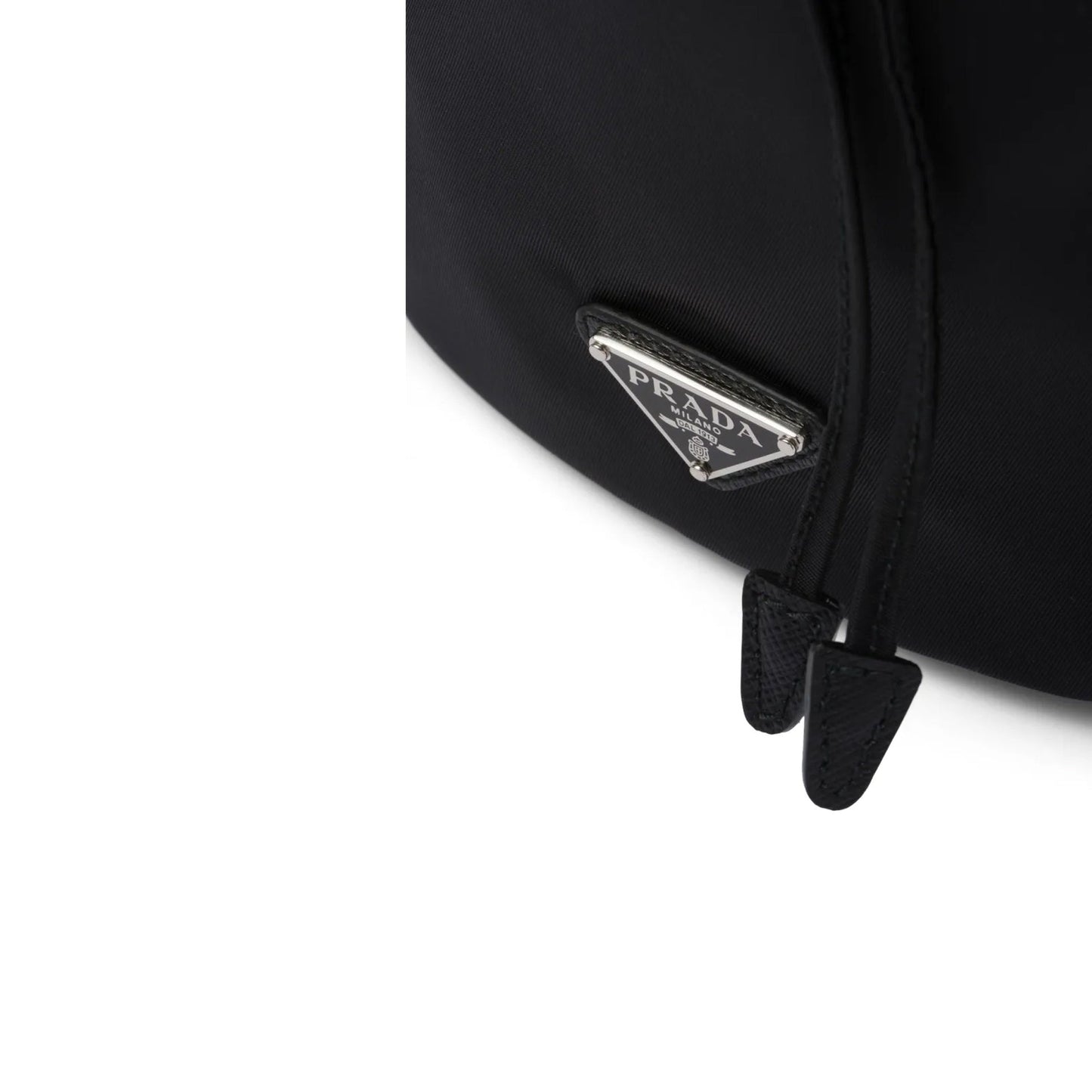 Prada Nylon And Leather Drawstring Pouch Women PRADA
