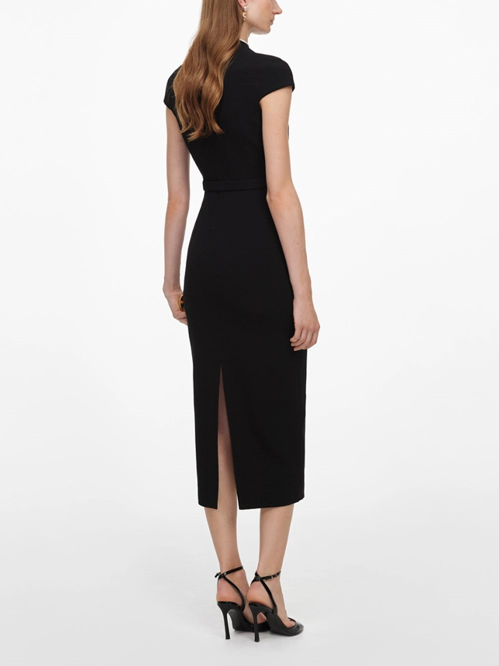 Self-Portrait Women Wool Crepe Midi Dress SELF-PORTRAIT
