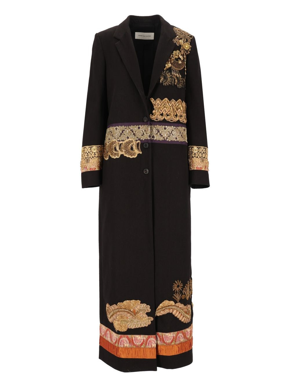 Dries Van Noten Women Embellished Wool Longline Coat DRIES VAN NOTEN