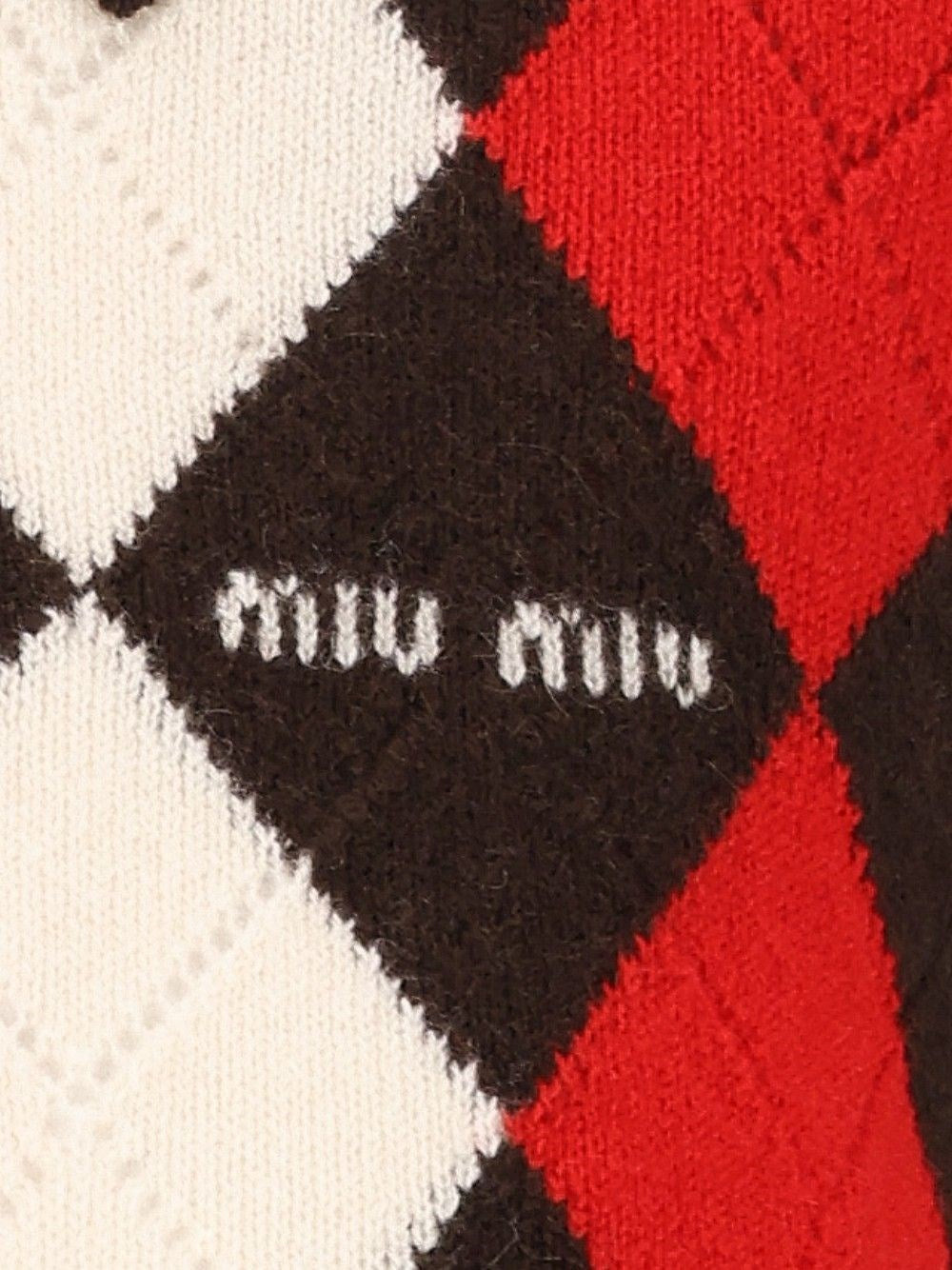 Miu Miu Women Argyle Cardigan MIU MIU