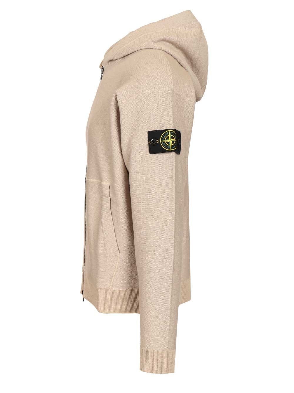 Stone Island Men Panama Organic Cotton Zip-Up Hooded Jacket STONE ISLAND