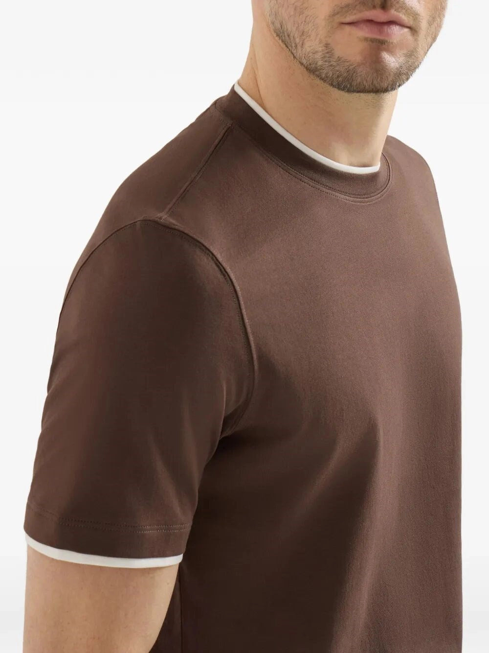 Brunello Cucinelli Men T-Shirt With Faux-Layering BRUNELLO CUCINELLI