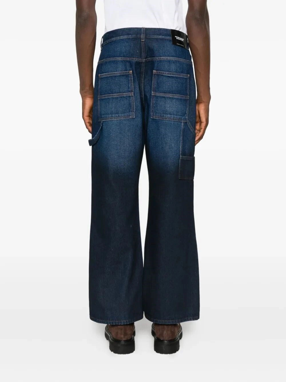 Off White Men `Gothic Ow` Flare Carpenter Jeans