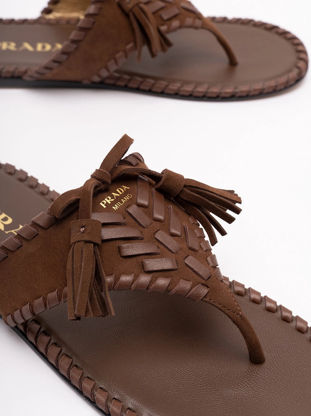 Prada Women Suede Flat Sandals PRADA