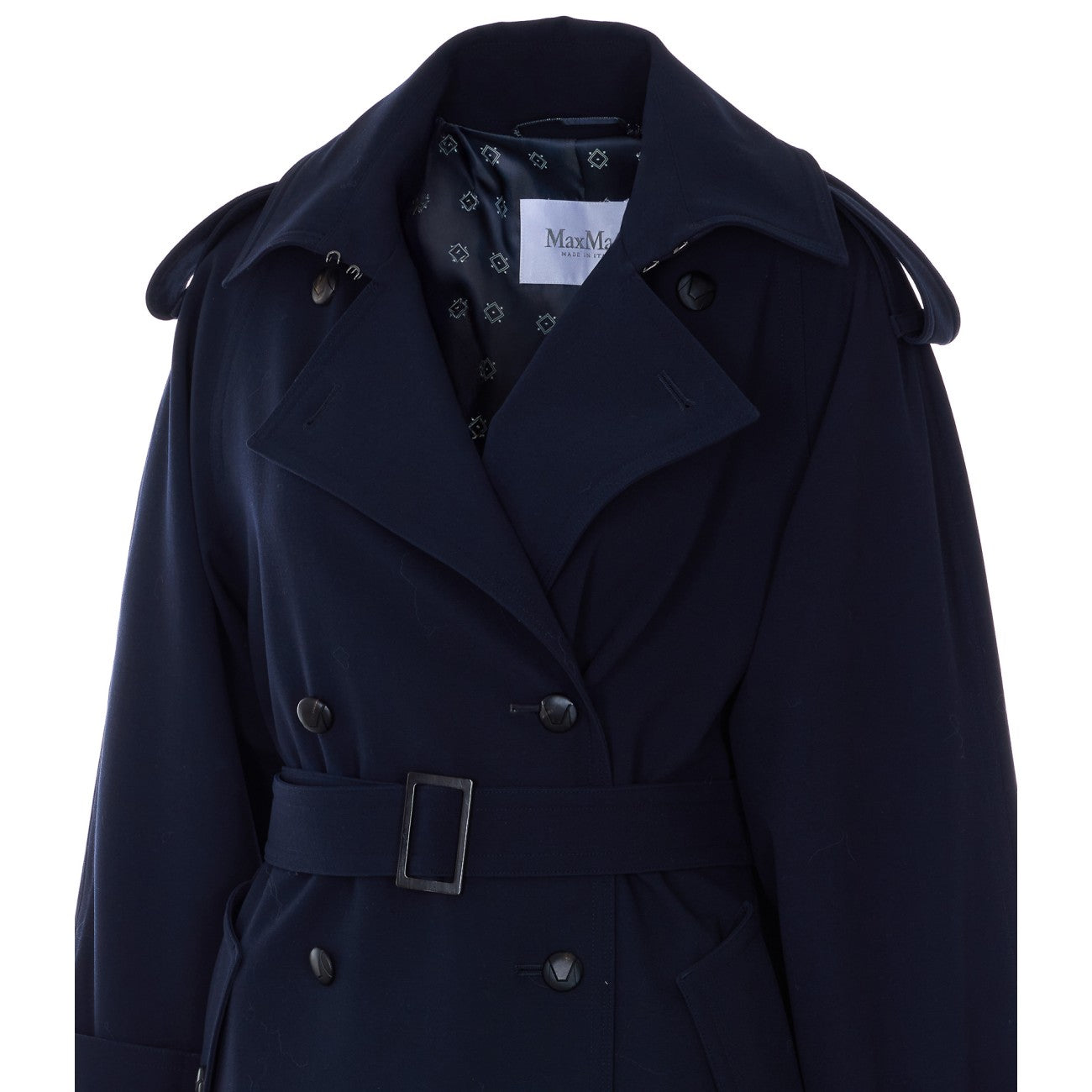 Max Mara Women Certo Wool Drip-Free Gabardine Trench Coat MAX MARA