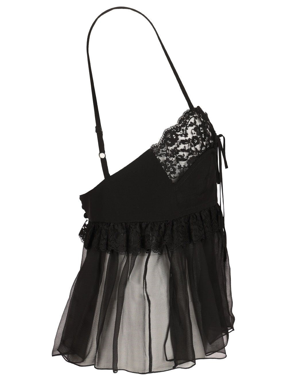 Chloe' Women Lingerie Top With Thin Straps In Crêpe De Chine CHLOE
