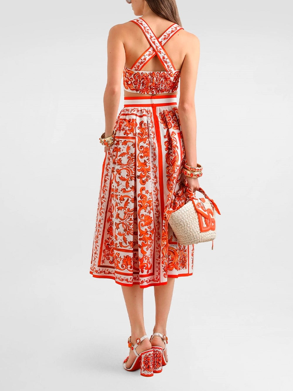 Dolce & Gabbana Women Maiolica-Print Skirt DOLCE & GABBANA