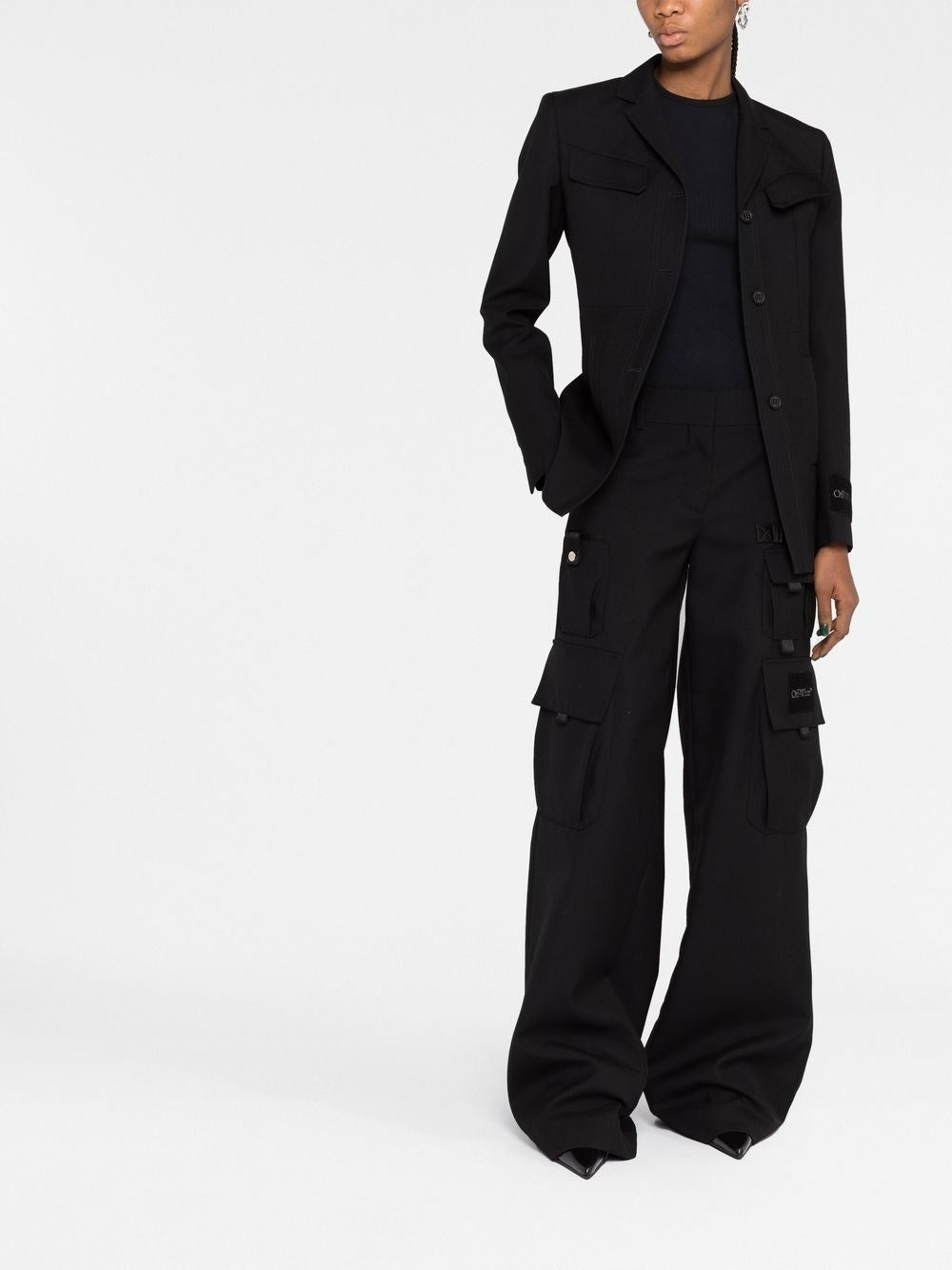 Off-White Women Black Cargo Pants OFF-WHITE