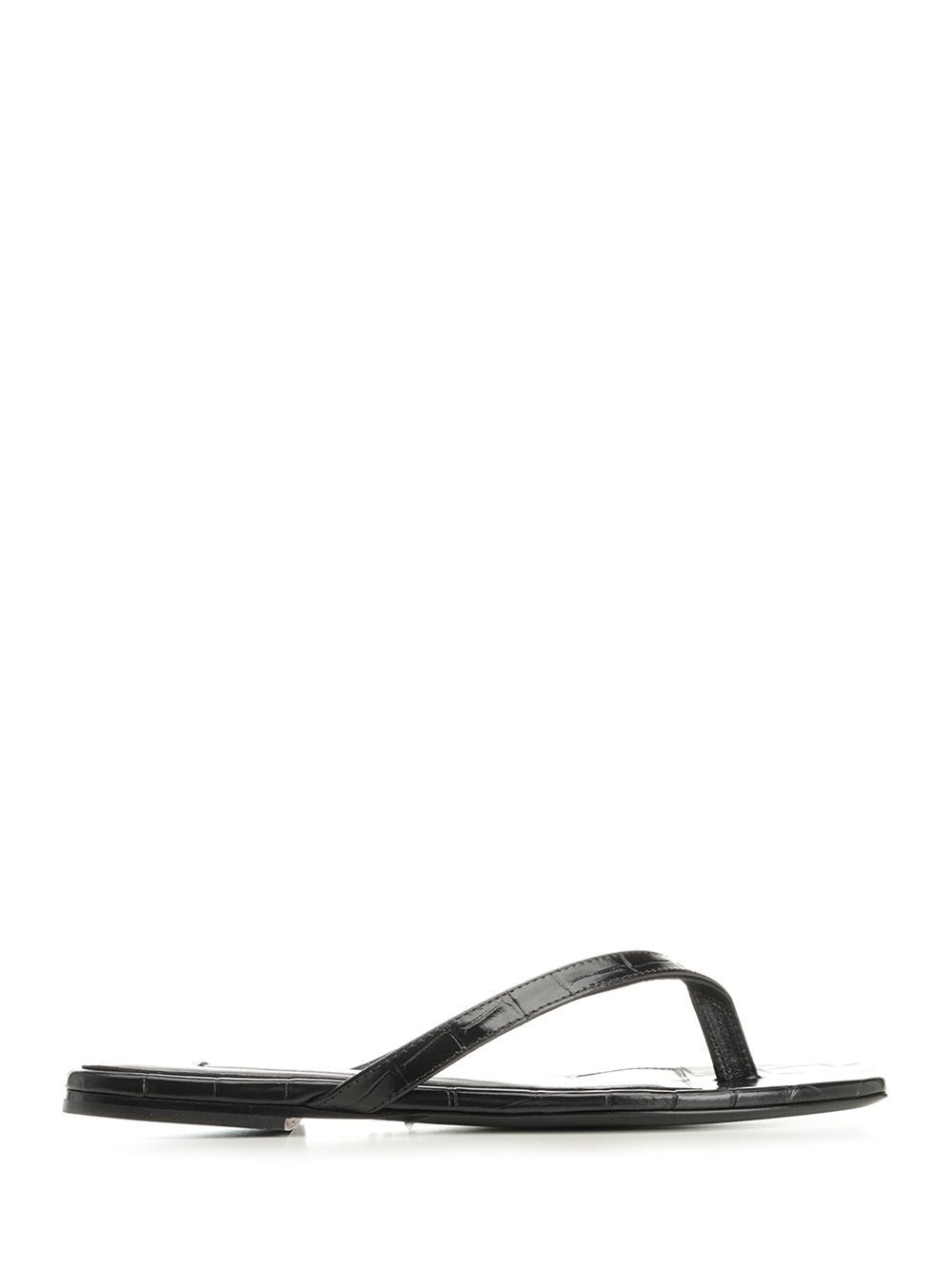 Toteme Women Croco-Embossed Flip Flops TOTEME