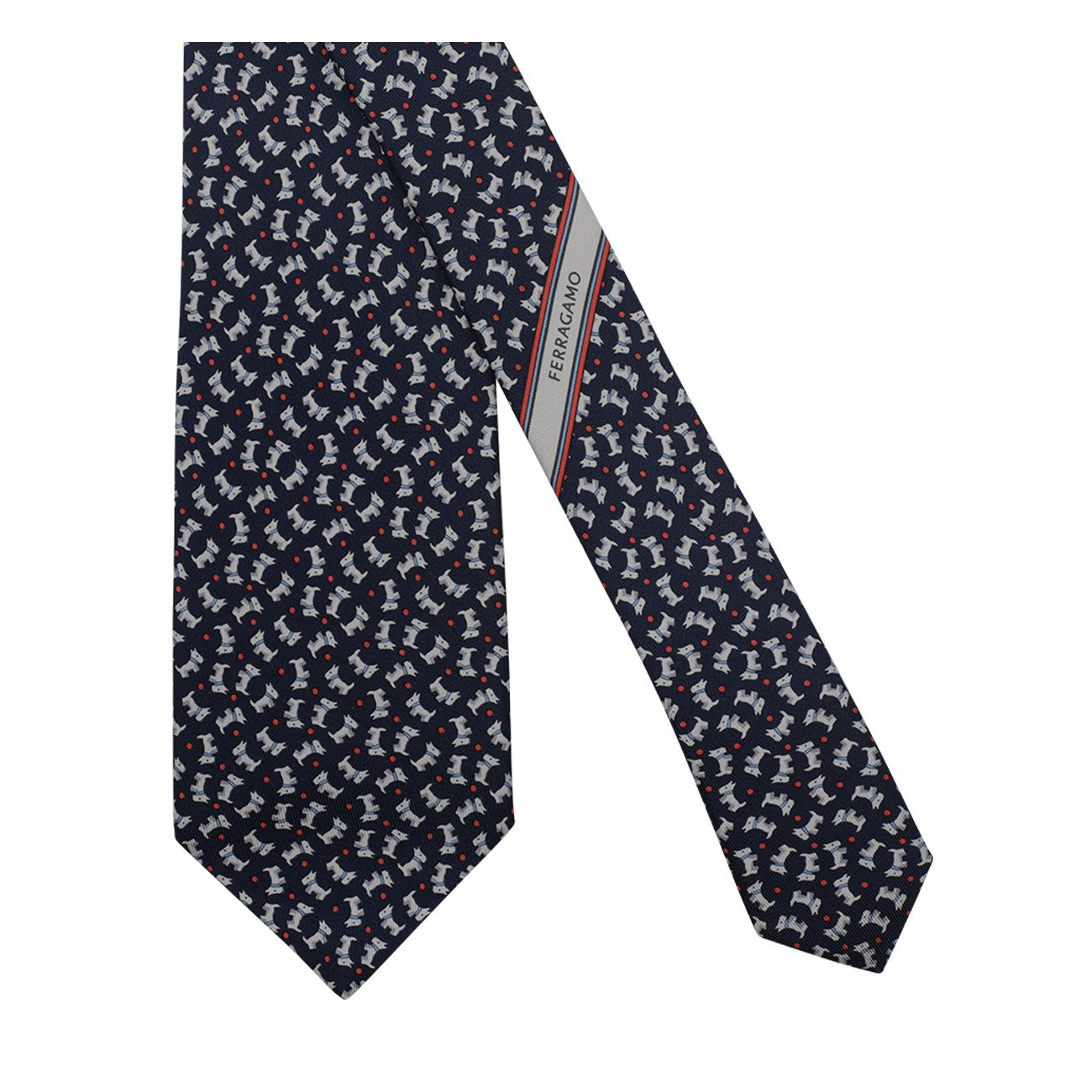 Ferragamo Men Charlie Print Silk Tie FERRAGAMO