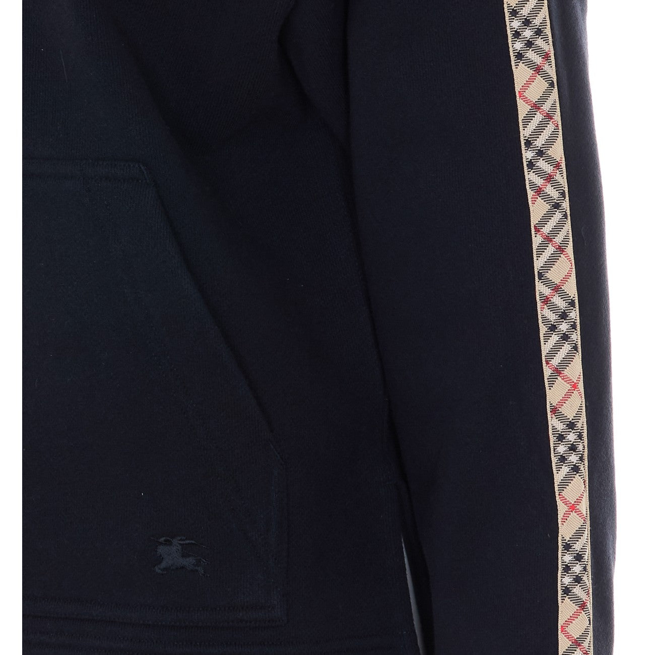 Burberry Women Check Cotton Hoodie, Zipper And Trim BURBERRY