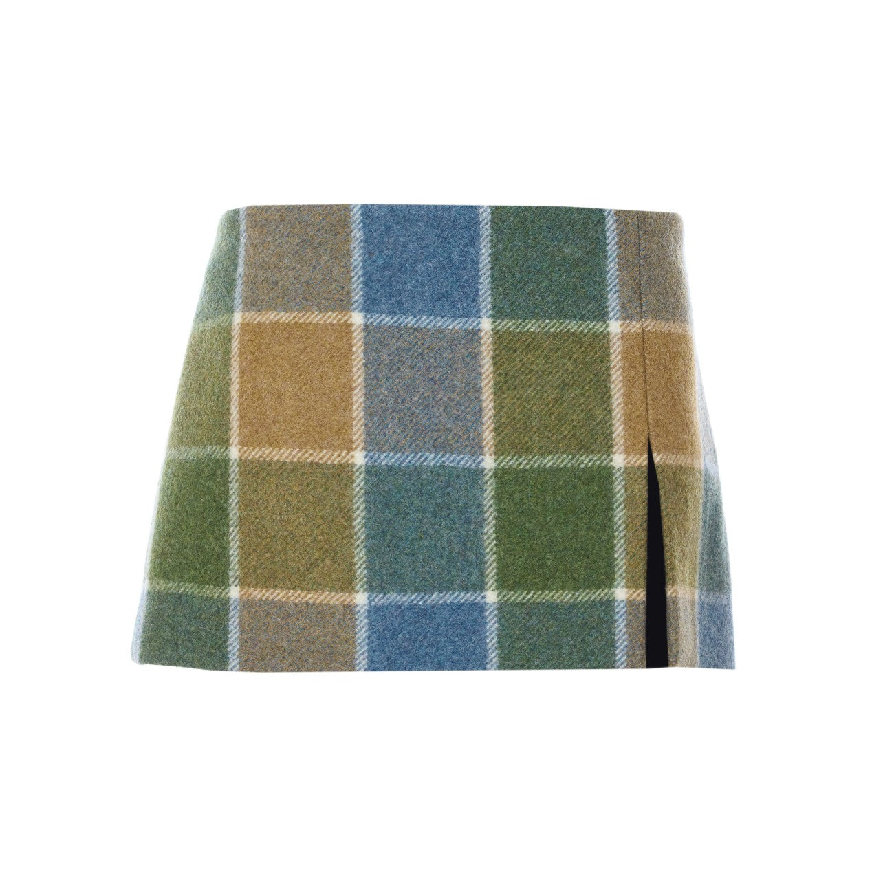 Miu Miu Women Check Logo Mini Skirt MIU MIU