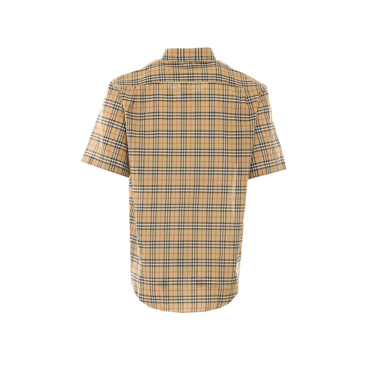 Burberry Men Check Motif Short Sleeves Shirt BURBERRY