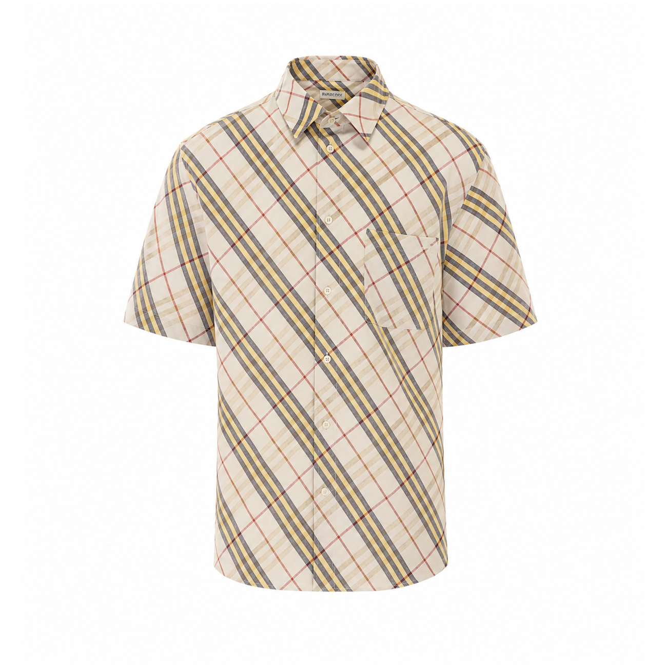 Burberry Men Check Short Sleeves Shirt BURBERRY