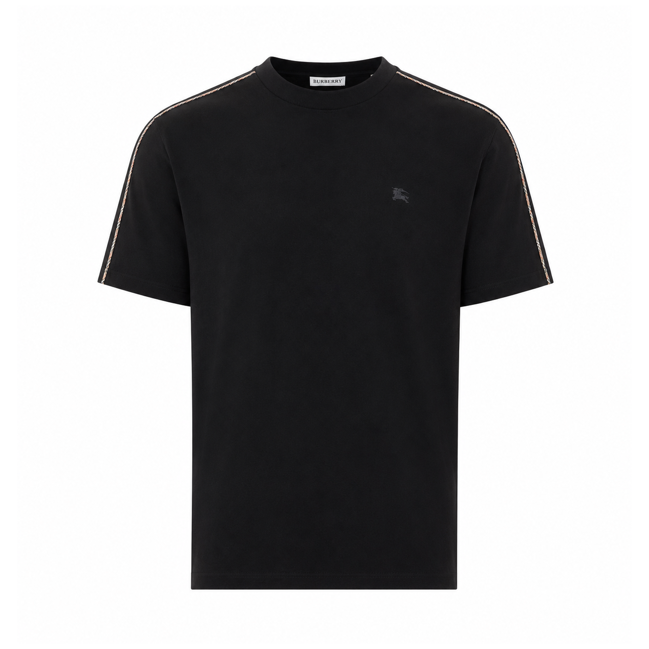 Burberry Men Checked Trim T-Shirt BURBERRY