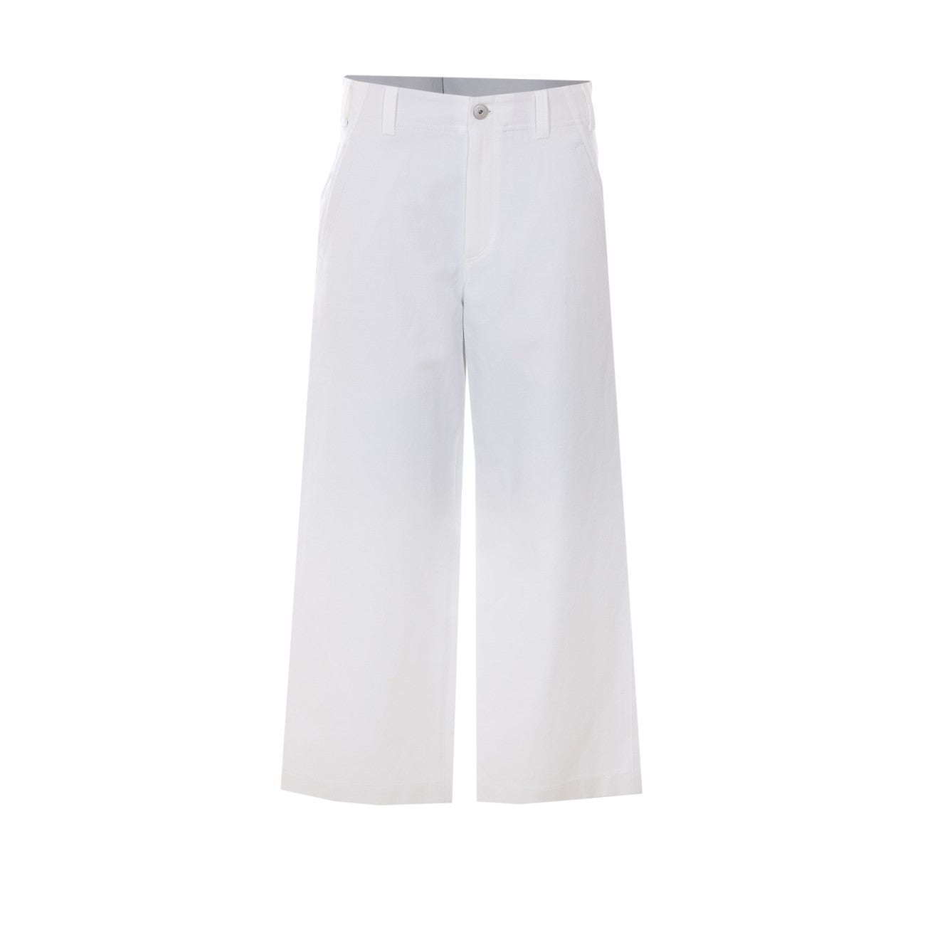 Brunello Cucinelli Women Chino Crop Trousers In Cotton And Linen Gabardine BRUNELLO CUCINELLI