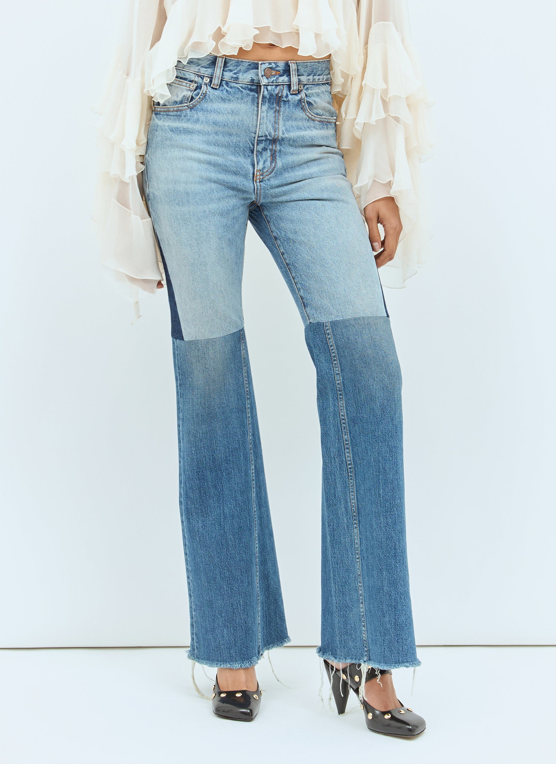 Chloé Women Flared Patchwork Jeans CHLOE