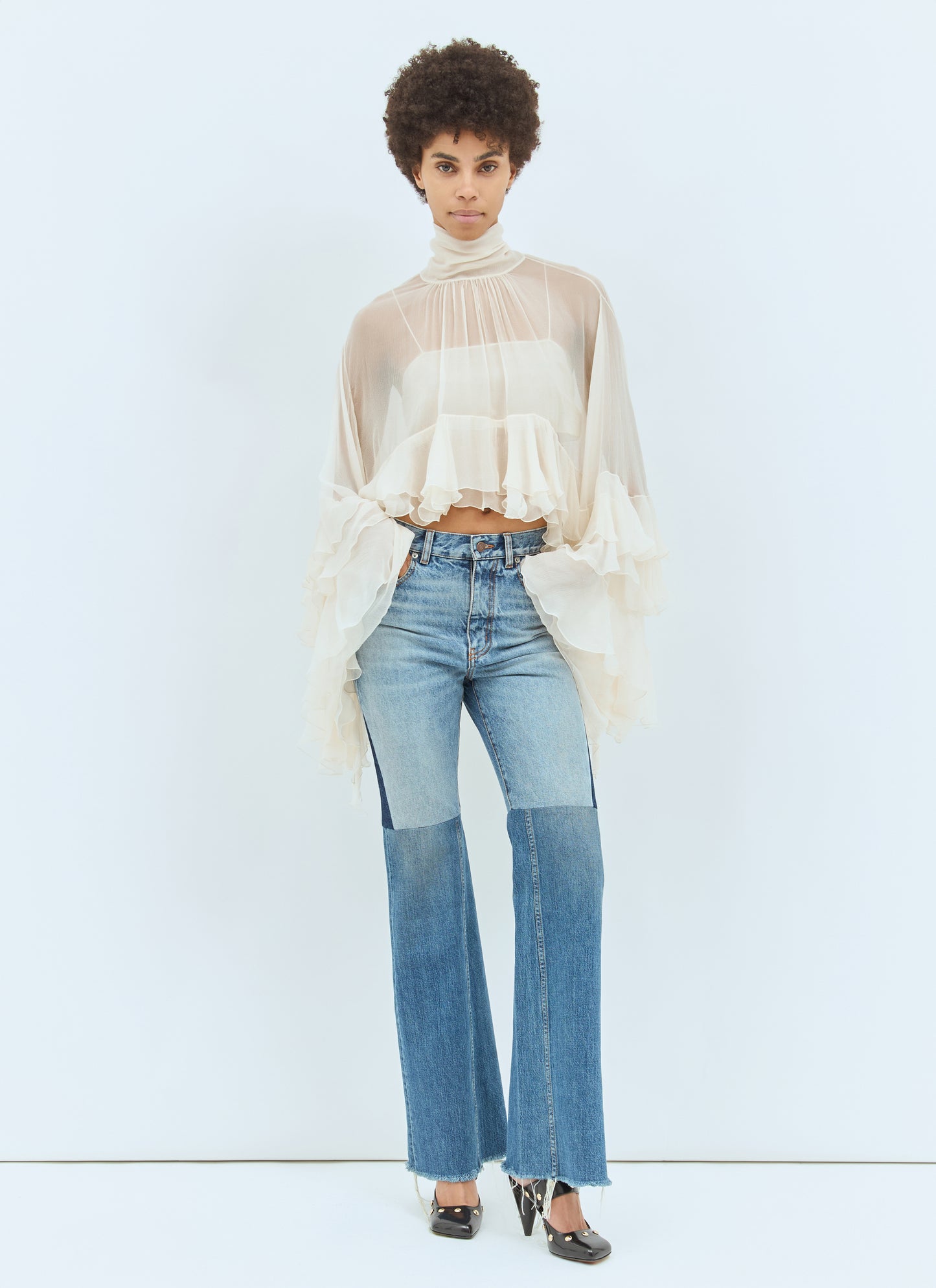 Chloé Women Flared Patchwork Jeans CHLOE