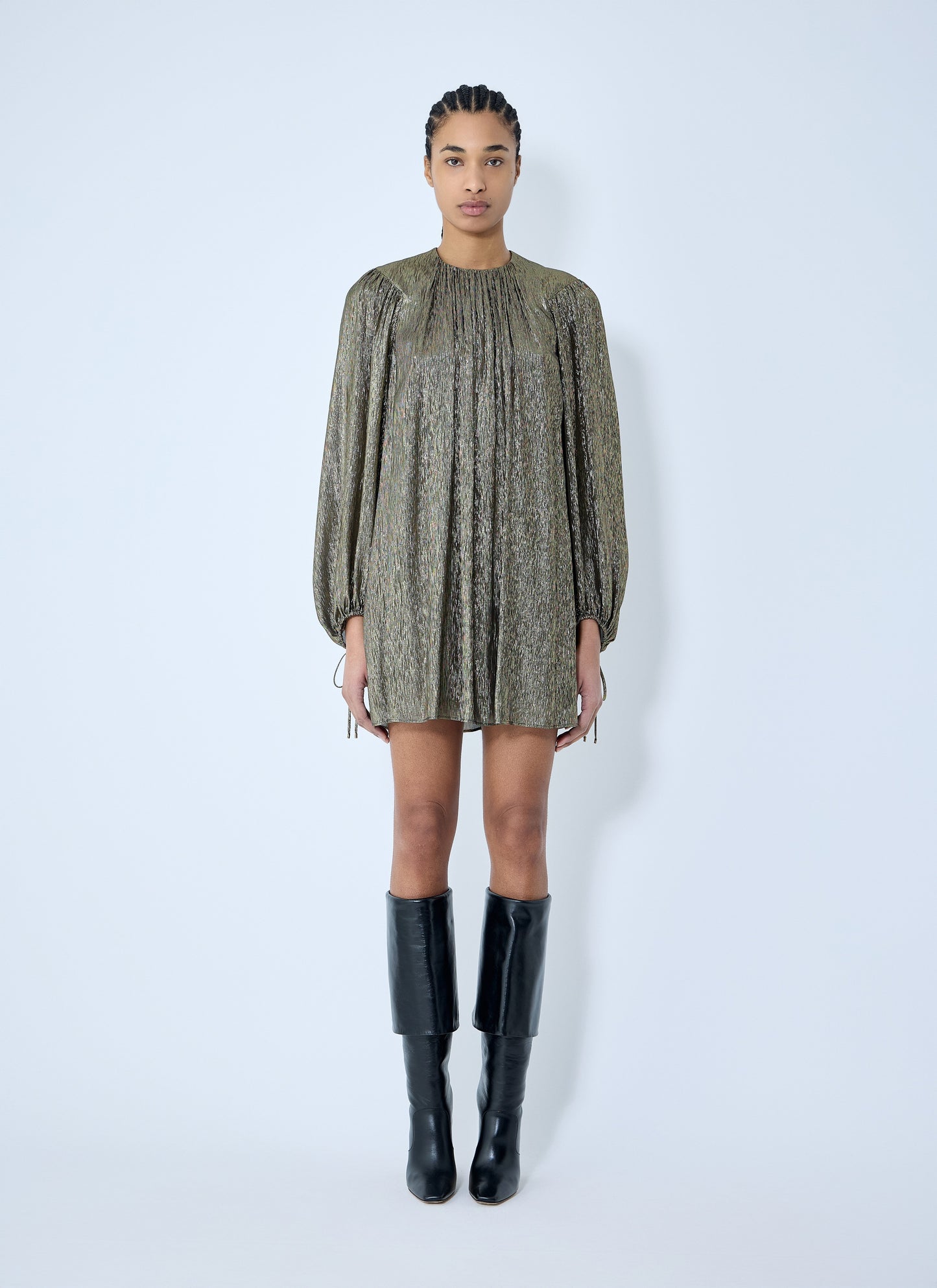 Chloé Women Gathered Silk Crêpon Mini Dress CHLOE