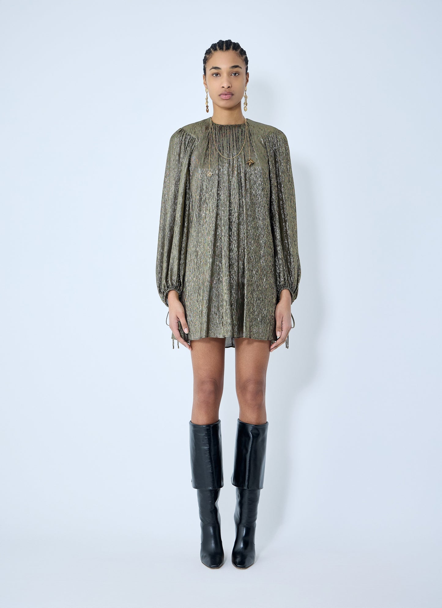 Chloé Women Gathered Silk Crêpon Mini Dress CHLOE