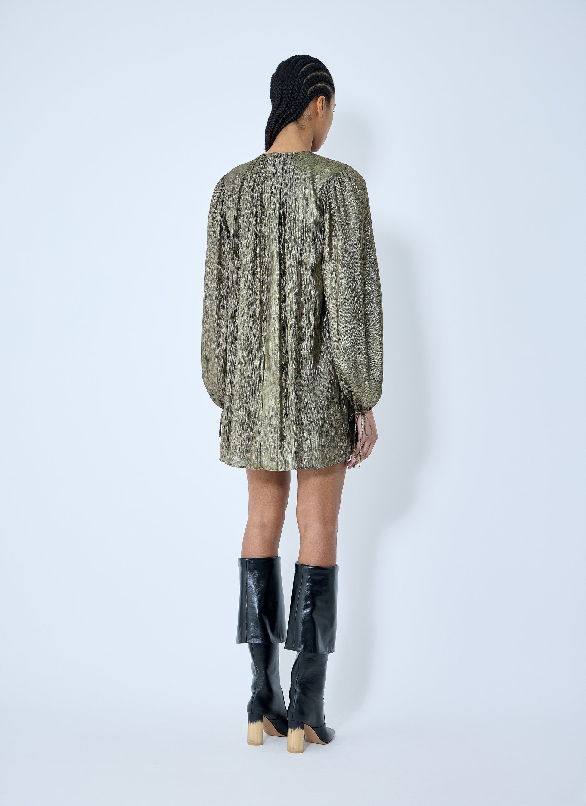 Chloé Women Gathered Silk Crêpon Mini Dress CHLOE