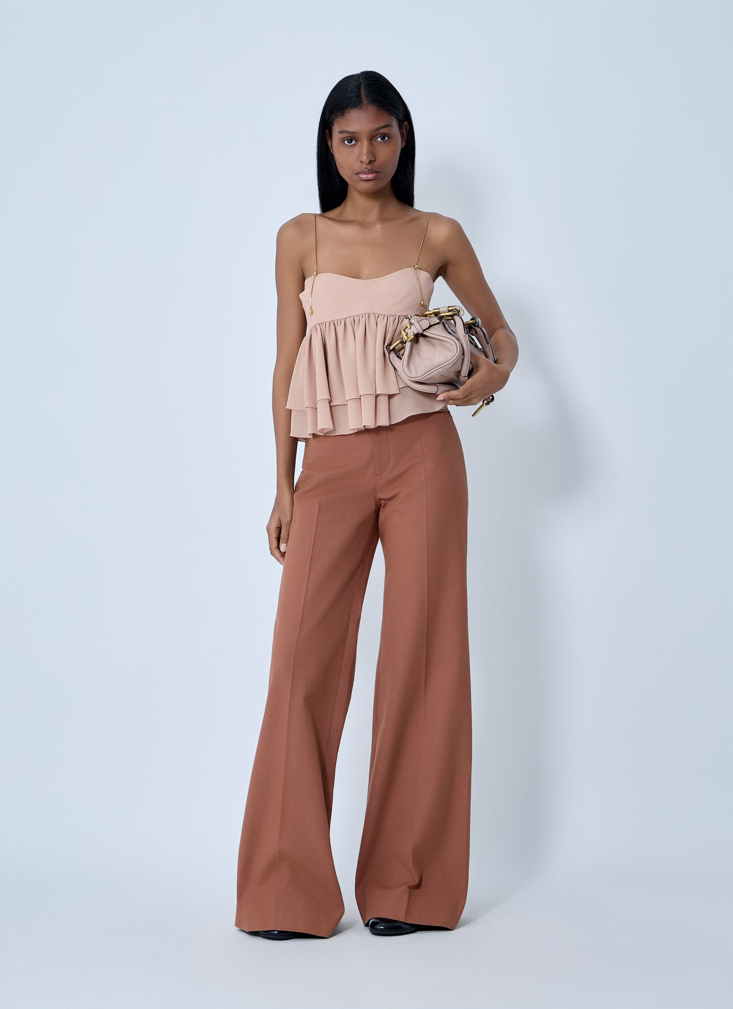Chloé Women Flared Cotton Canvas Pants CHLOE