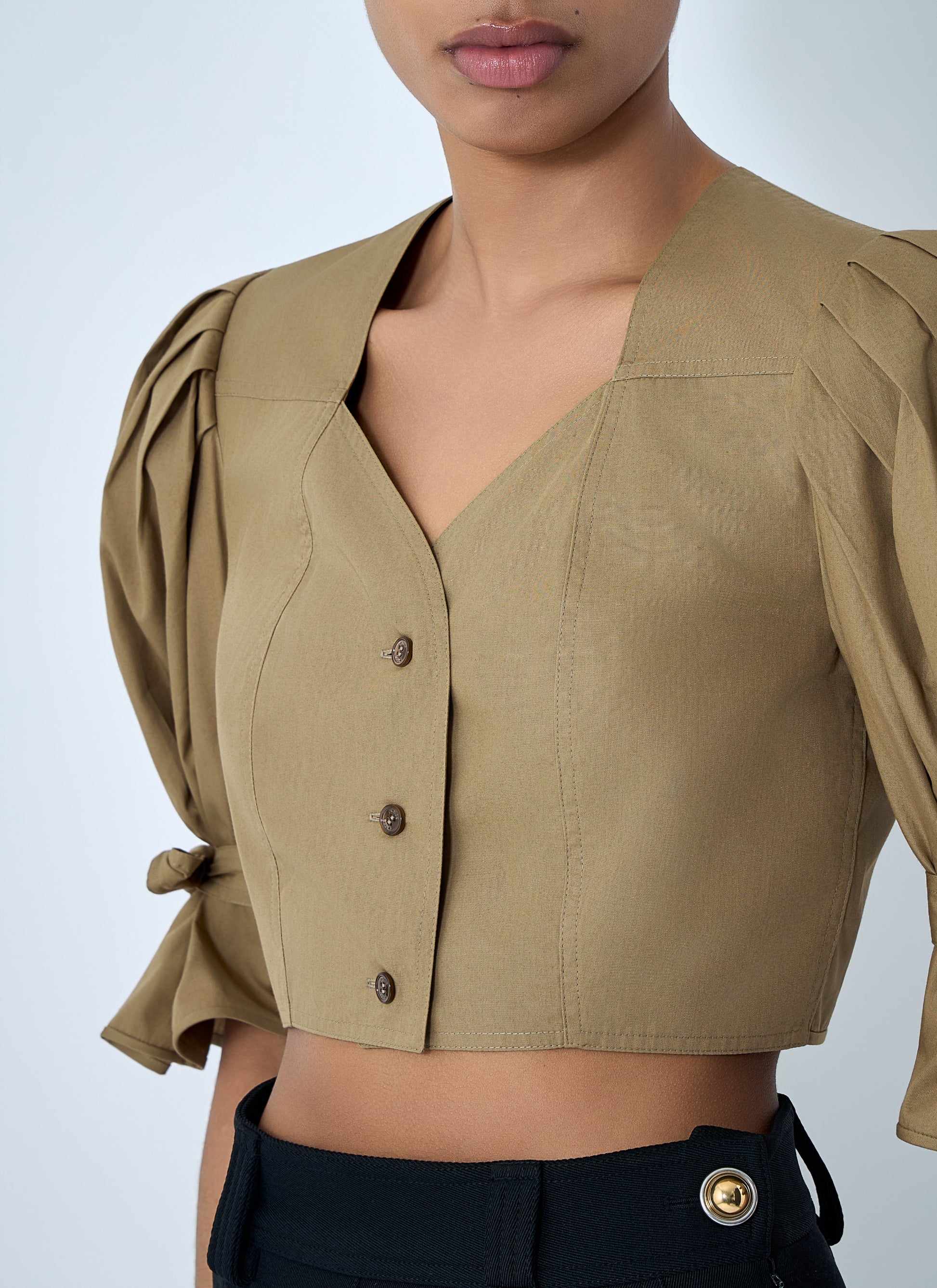 Chloé Women Structured Cropped Blouse CHLOE