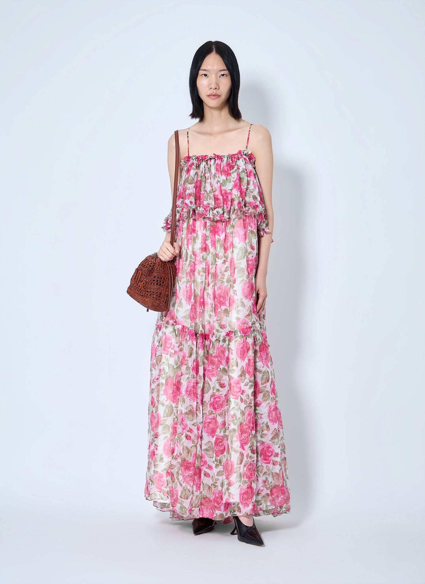 Chloé Women Long Silk Muslin Dress CHLOE