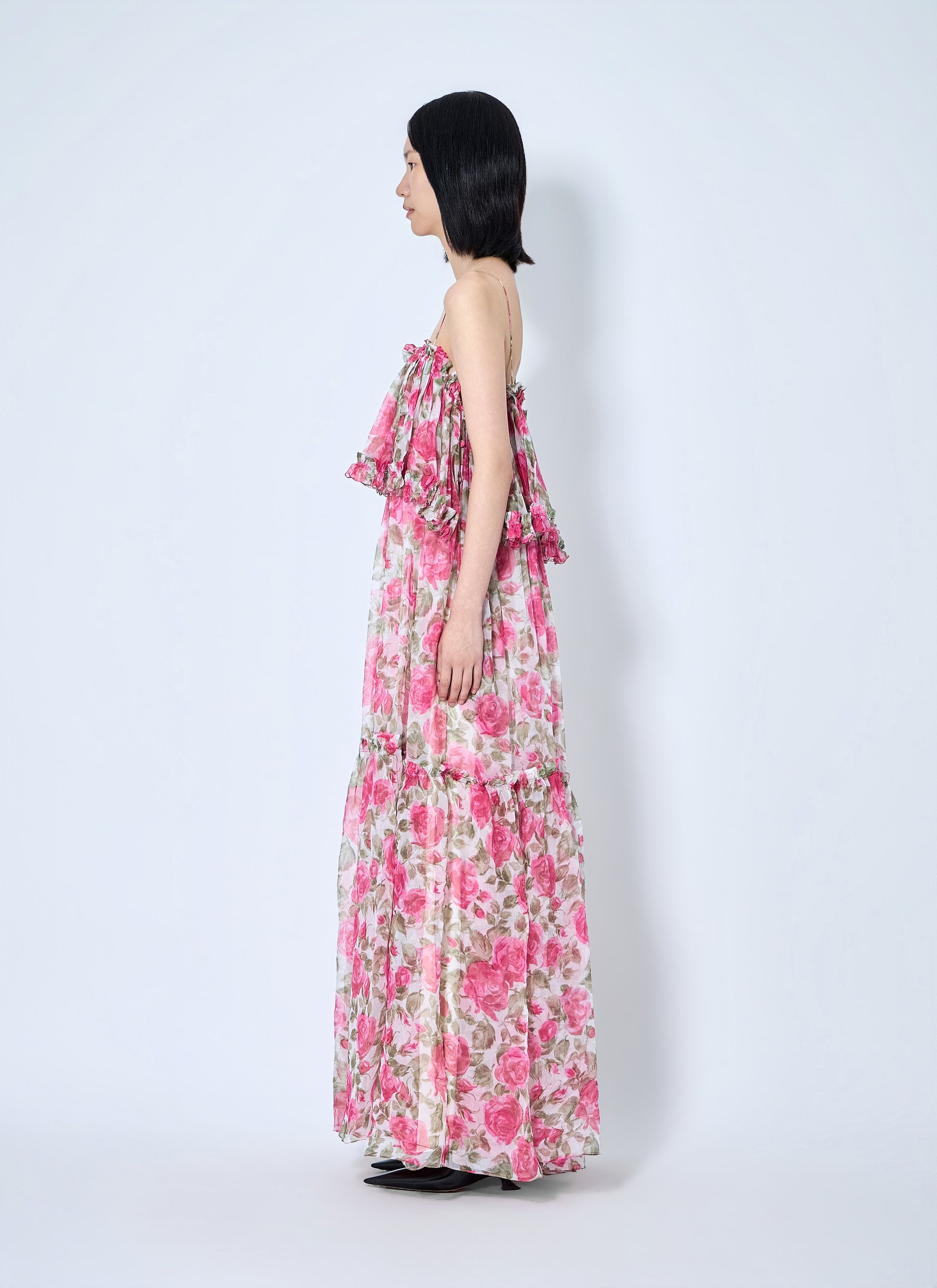 Chloé Women Long Silk Muslin Dress CHLOE