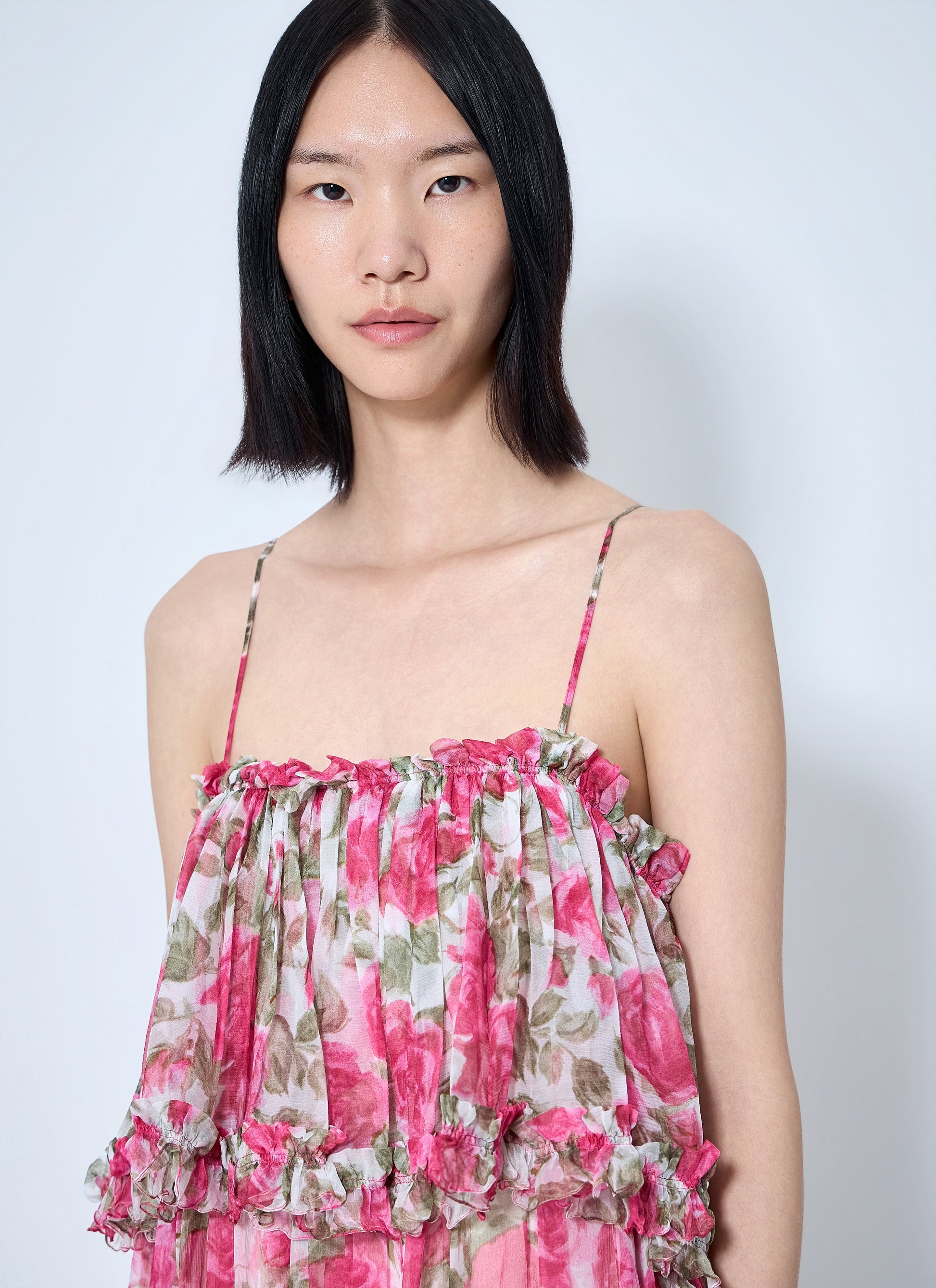 Chloé Women Long Silk Muslin Dress CHLOE