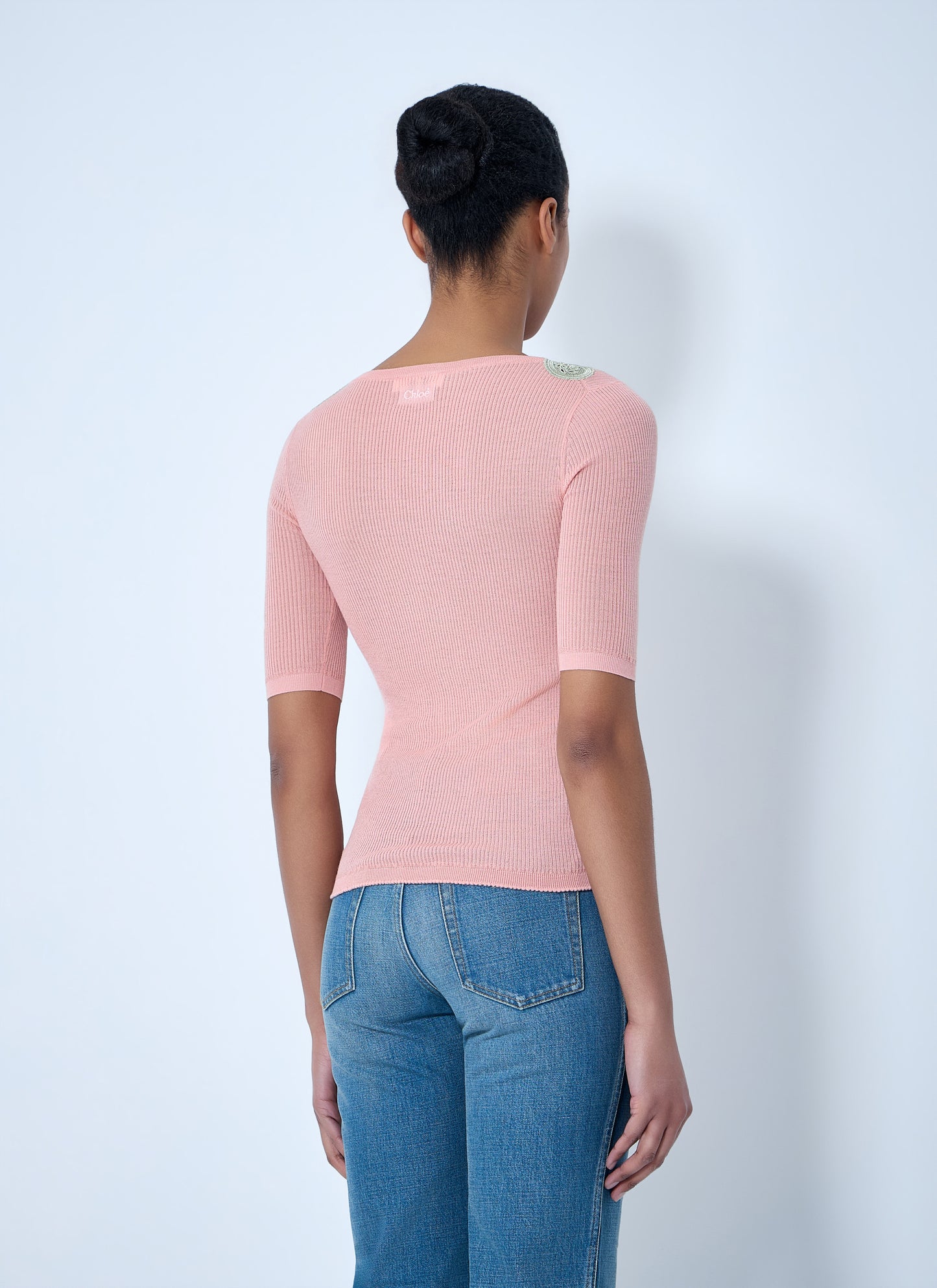 Chloé Women Embroidered Neckline Knit Top CHLOE
