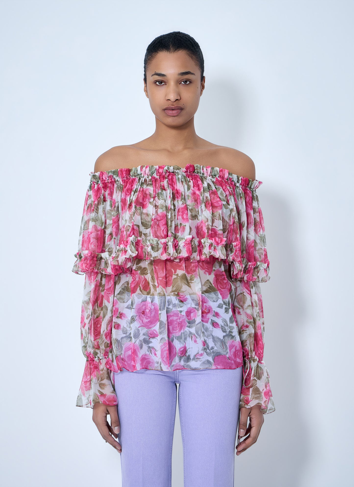 Chloé Women Off-Shoulder Floral Blouse CHLOE
