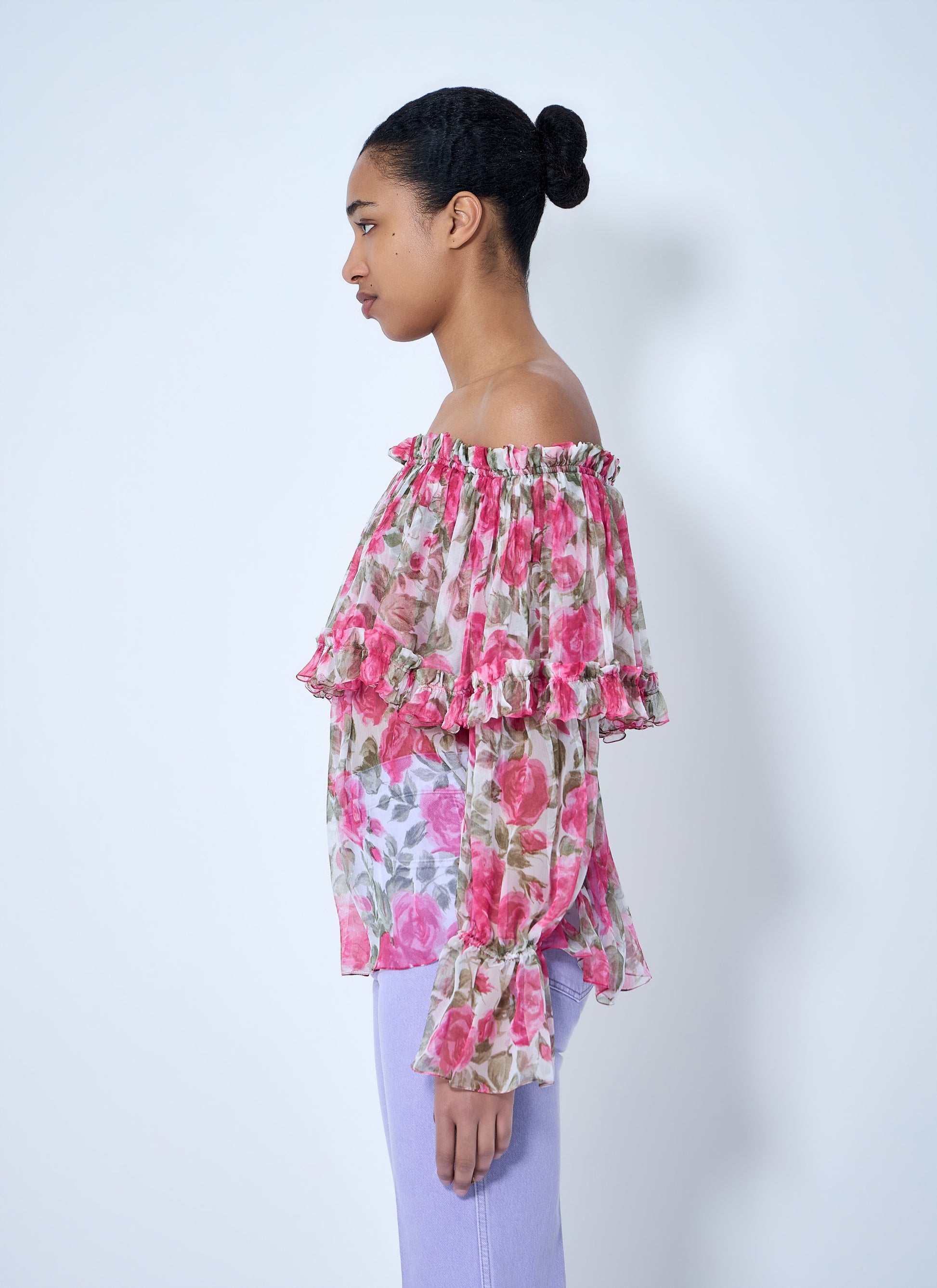 Chloé Women Off-Shoulder Floral Blouse CHLOE